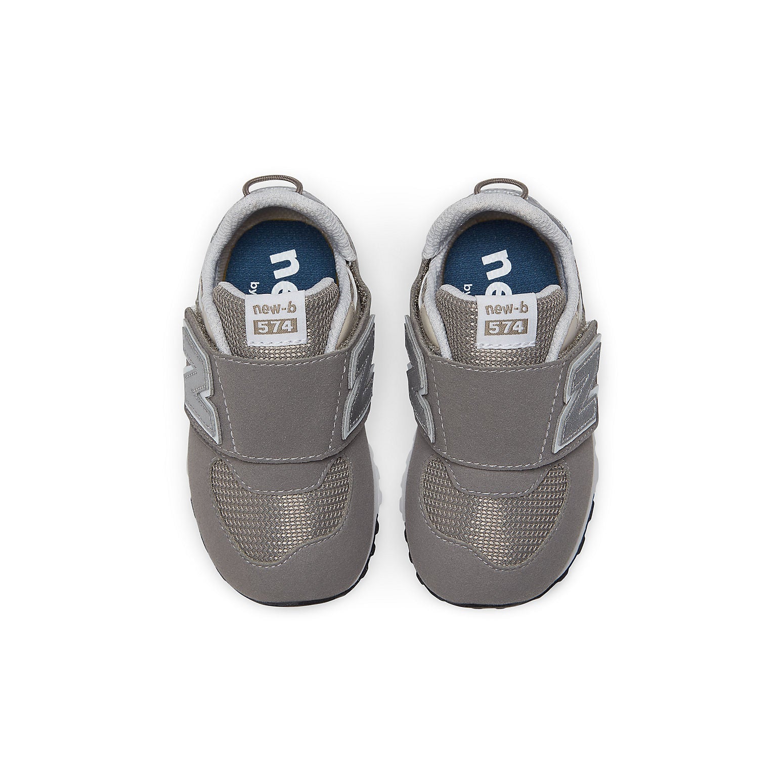 (TD) New Balance 574 New-B Hook & Loop 'Rain Cloud Silver Metallic' NW574GR