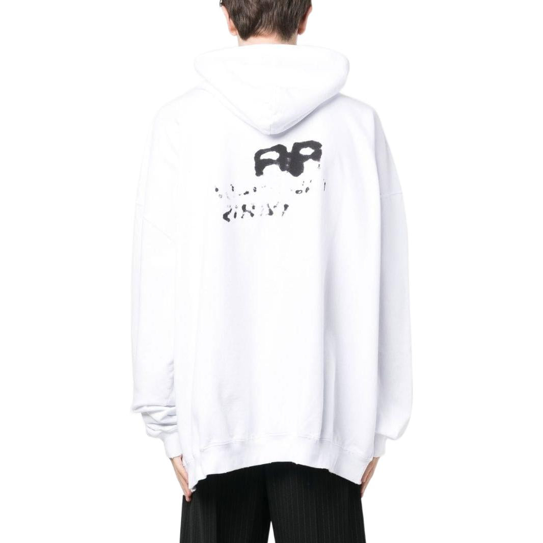 Balenciaga Hand-Drawn BB Icon Hoodie Large Fit 'White' 620973TNVQ19040