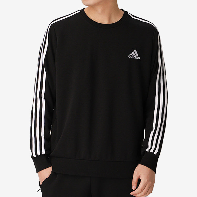 adidas Sports Round Neck Loose Long Sleeves Pullover Black GK9078