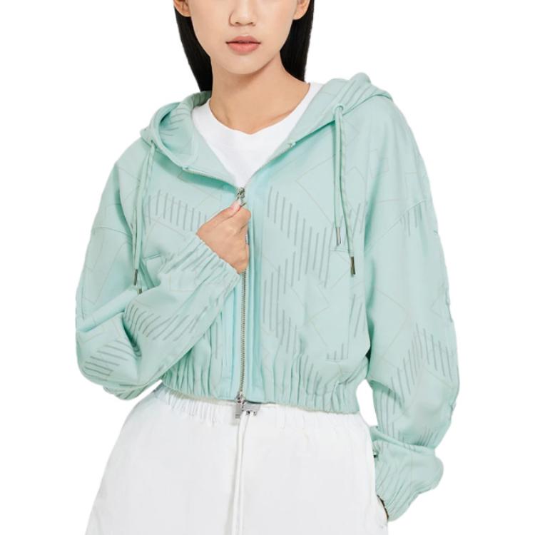 (WMNS) Li-Ning Sportswear Athletics Jacket 'Green' AWDSD32-3