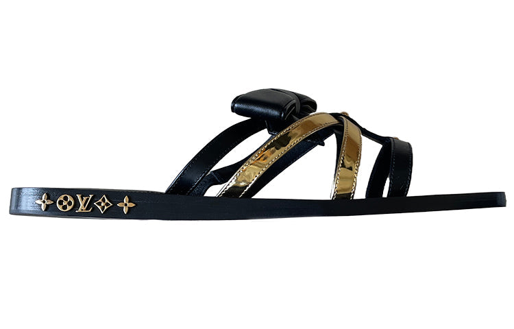 (WMNS) LOUIS VUITTON Peplum Sandals 'Black Gold' 1A9CEH