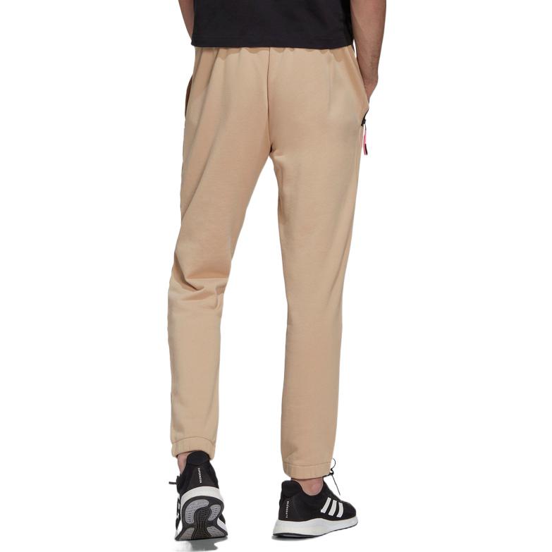Men's adidas Logo Printing Straight Sports Pants/Trousers/Joggers Light Brown HI5384