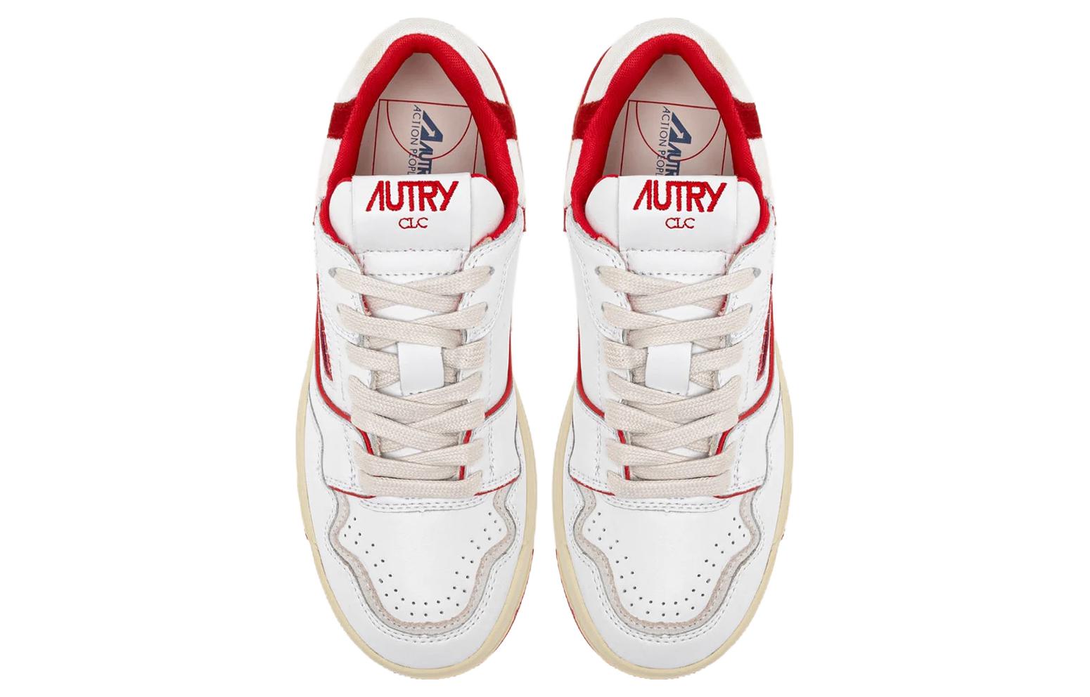 (WMNS) Autry CLC Leather Sneakers 'White Red' ROLW-MM12