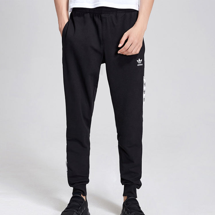 adidas originals Casual Sports ribbed Long Pants Black DX4234