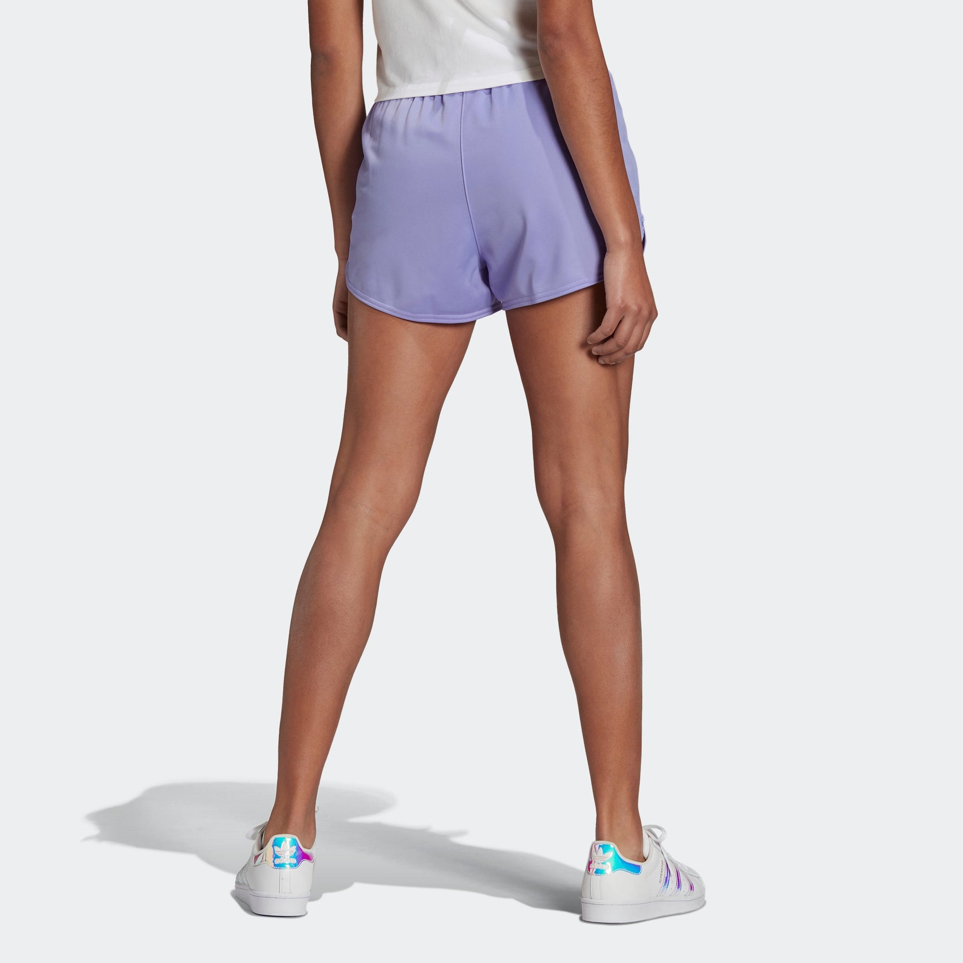 (WMNS) adidas originals Shorts Embroidery Shorts Purple H15806