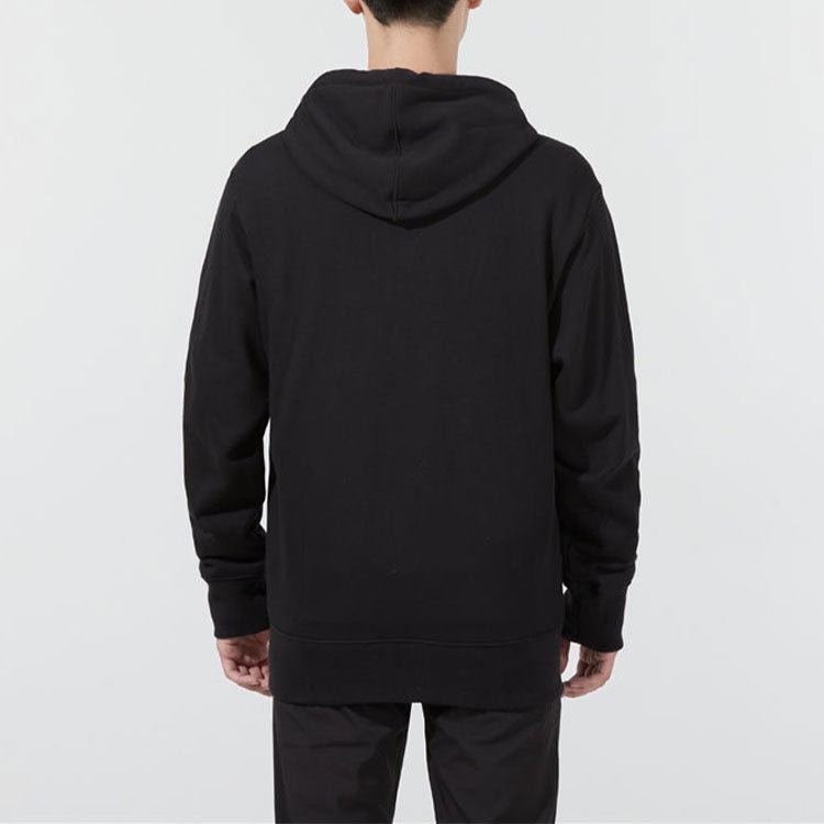 adidas Solid Color Logo Casual Sports Woven Zipper Hooded Jacket Black H45369
