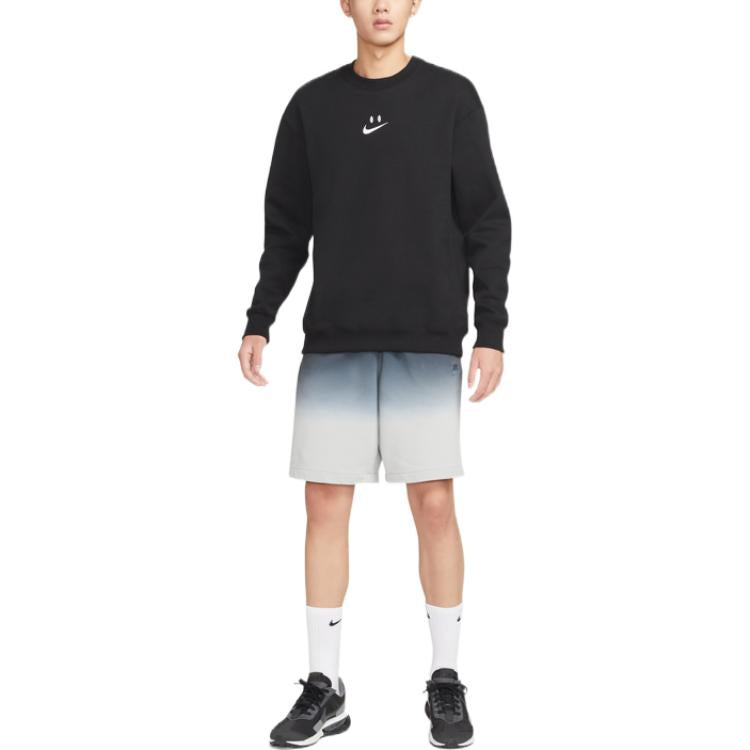 Nike swoosh smile sweatshirt 'Black' FB8969-010