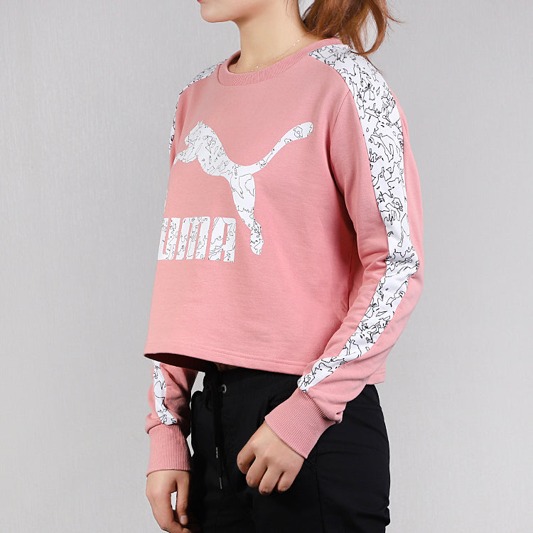 (WMNS) PUMA Classics Logo Crew AOP 595906-14