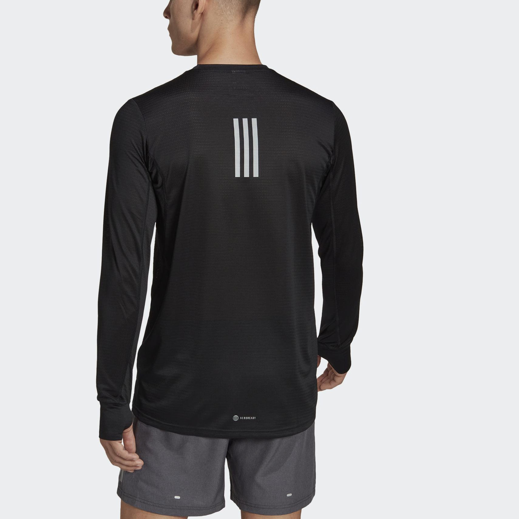 adidas Own the Run Long Sleeve Tee 'Black' HM8436