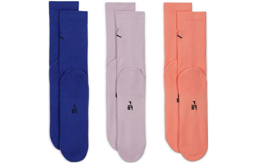 Air Jordan Dri-FIT Crew Socks 3 Pack 'Blue Purple Orange' DX9632-906