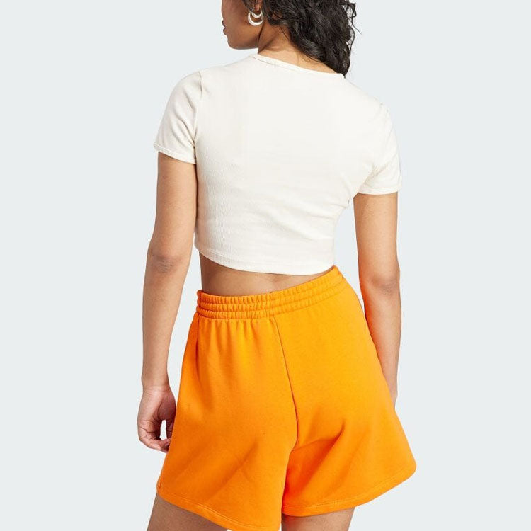 (WMNS) adidas originals Essentials Rib Tee 'White' IJ7804