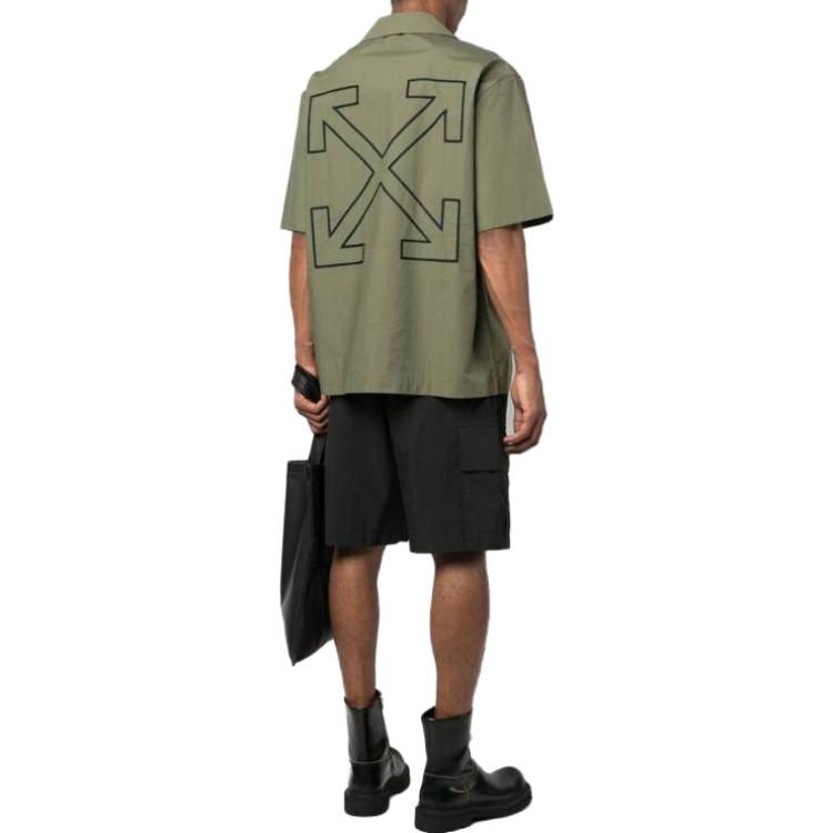 Off-White Logo-Print Short-Sleeve Shirt OMUY002S23FAB0015610