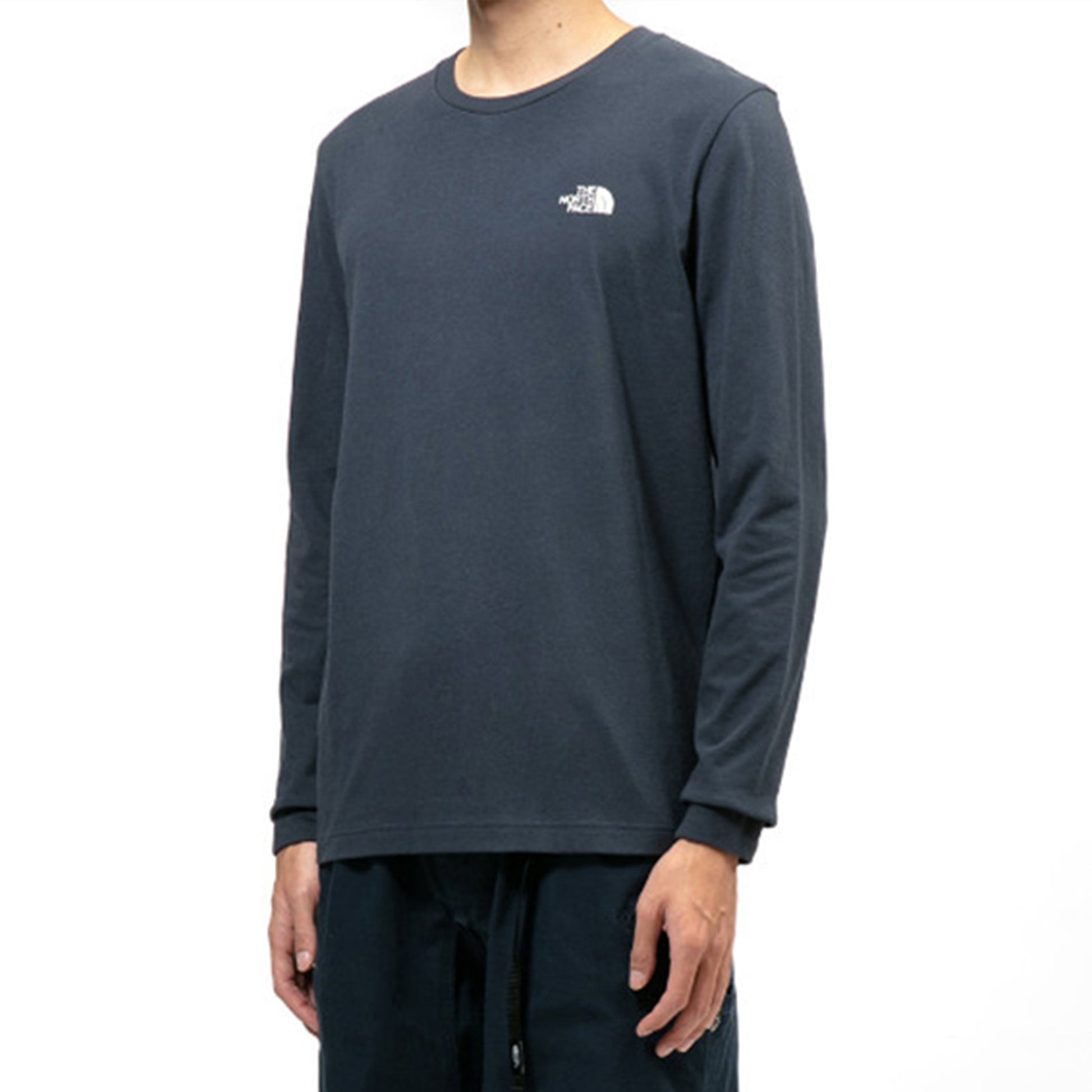 THE NORTH FACE Urban Exploration FlashDry Black Series Logo Embroidered Long Sleeve Tee Blue 46KH-H2G