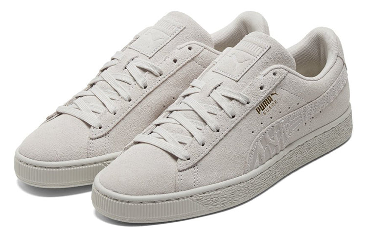 PUMA Suede Mono Deboss Casual Skateboarding Shoes Unisex Gray 384688-01