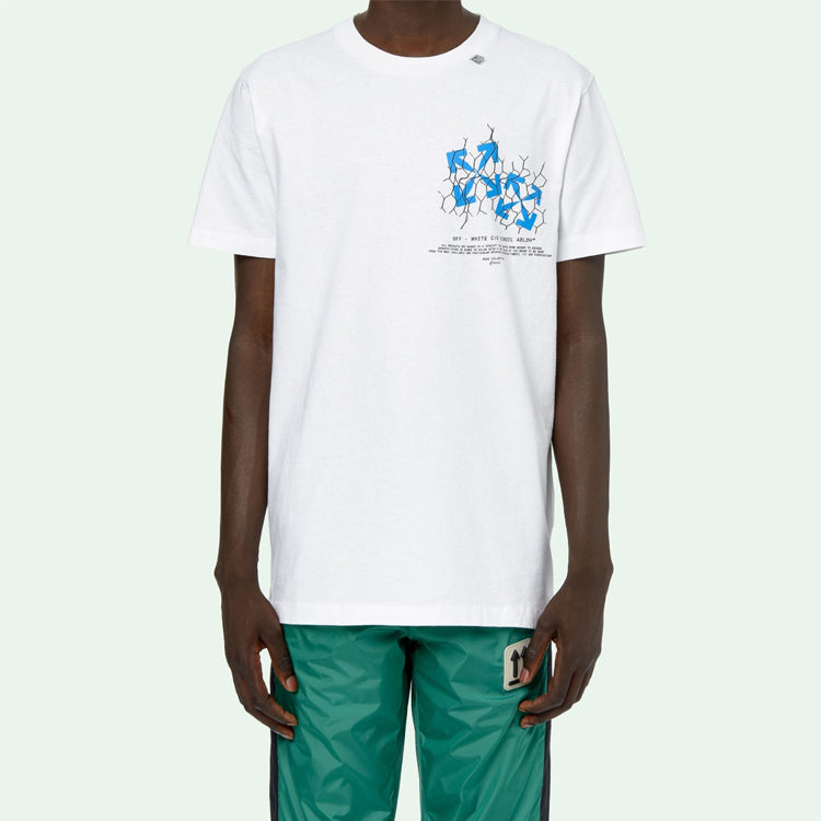 Off-White Green Fence Arrows T-Shirt Arrow Printing Short Sleeve White OMAA027S201850020130