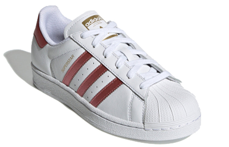 (WMNS) adidas originals SUPERSTAR 'White Red' FU9308