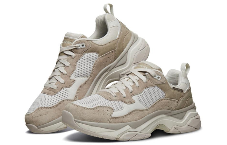 Skechers Staxed Running Shoes White/Brown 66089-LTGY