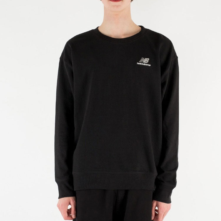 New Balance SS22 Embroidered Logo Sports Round Neck Pullover Black UT21501-BK