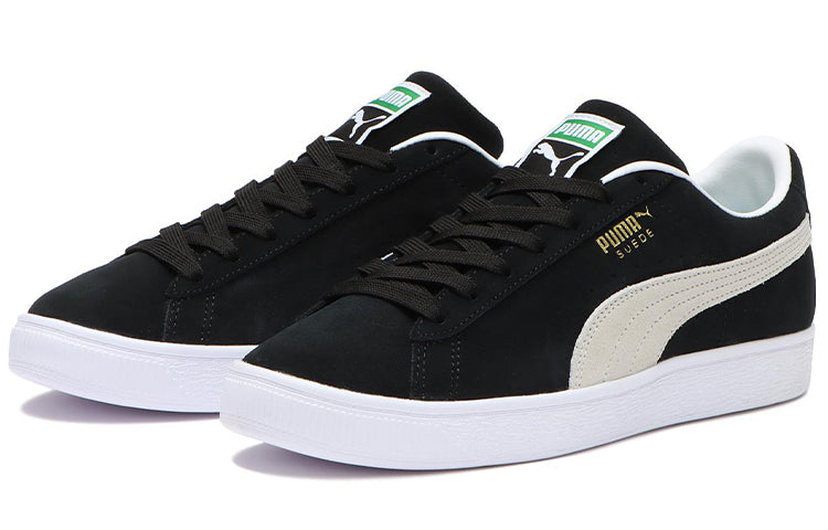 PUMA Suede Casual Skateboarding Shoes Unisex Black White 380706-01