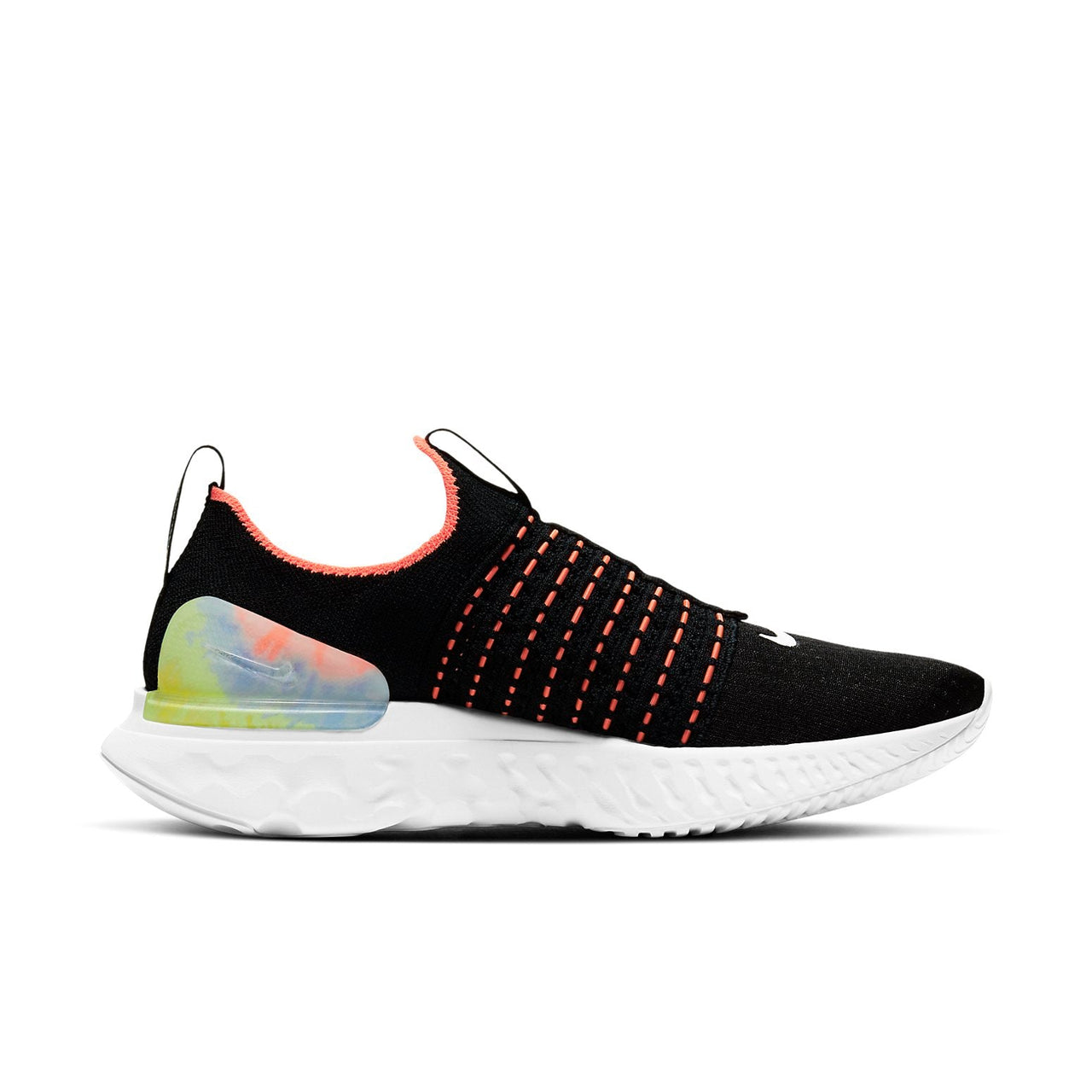 (WMNS) Nike React Phantom Run Flyknit 2 'Black Bright Mango' DD9668-001