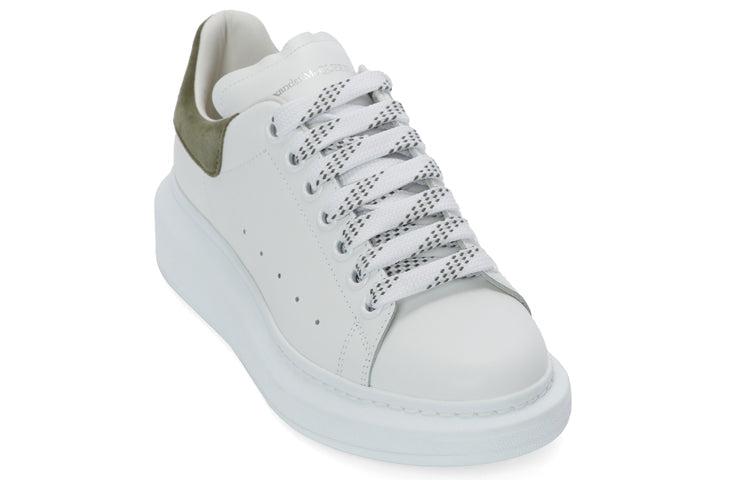 (WMNS) Alexander McQueen Oversized Sneaker 'White Khaki Green Suede' 553770WHGP79443