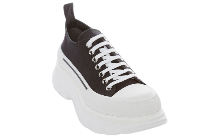 (WMNS) Alexander McQueen Tread Slick Low Lace Up 'Black White' FW21 611705W4MV21070