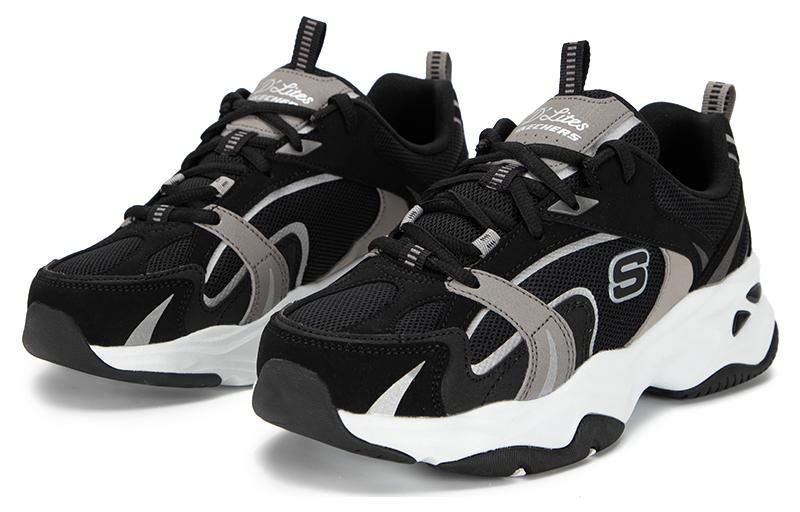 (WMNS) Skechers Sport D'Lites 4.0 Shoes 'Black Grey White' 896190-BKW