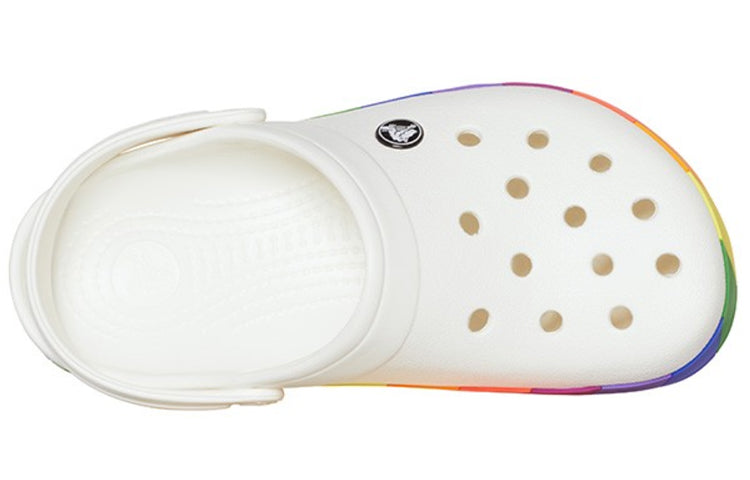 Crocs Rainbow White Sandals 206361-94S
