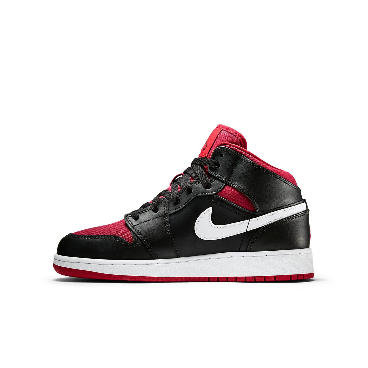 (GS) Air Jordan 1 Retro Mid 'Black Red White' 554725-020