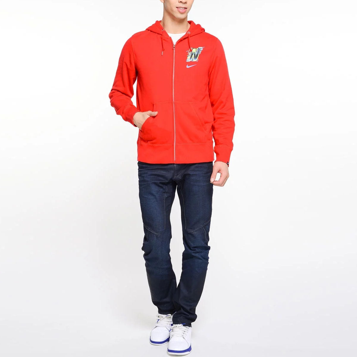 Nike Logo Full Zip Hoodie 'Red' 438740-611