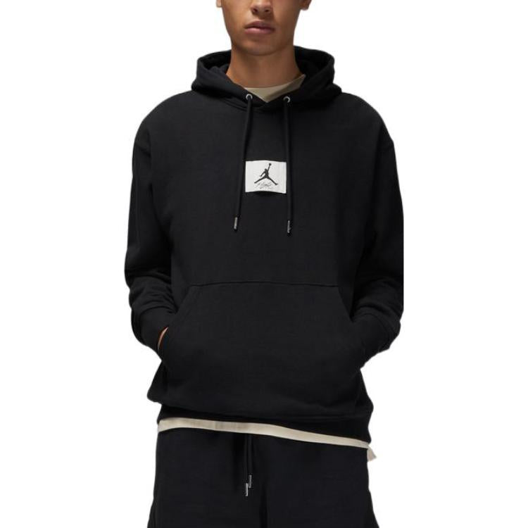 Air Jordan Drawstring Knit Hoodie Men's Black DQ7339-010