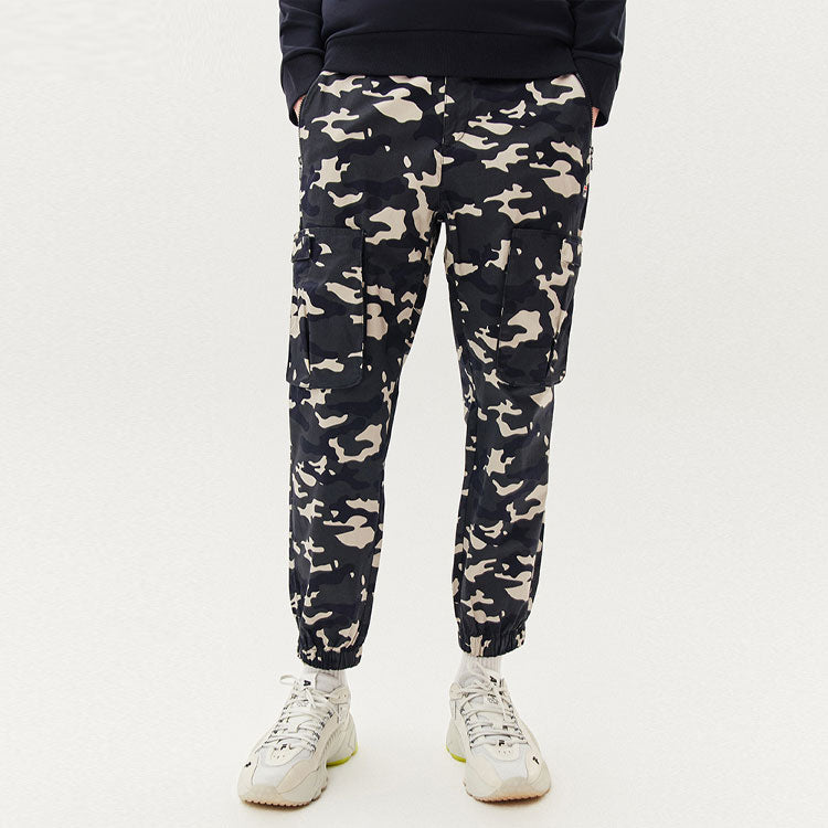 FILA Casual Sports Woven Camouflage Cargo Pants Men's Blue F51M048806F-ZA