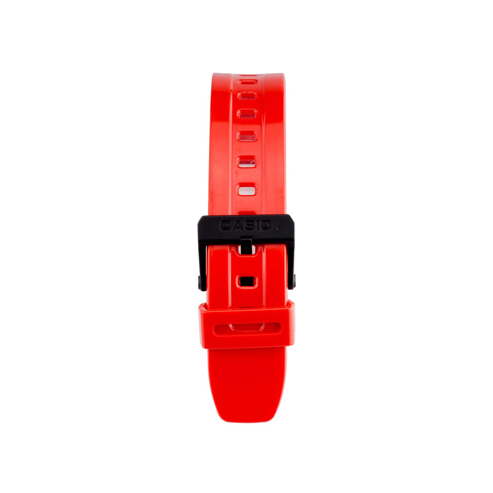 CASIO Small Cube Quartz 50m Waterproof Strap Mineral Glass Lens Resin Strap Watch Red Digital F-108WHC-4ACF