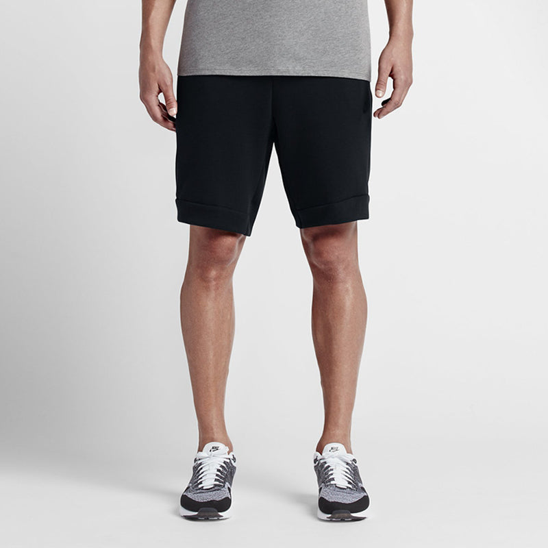 Men's Nike Tch Flc Short Alphabet Logo Lacing Loose Shorts 805161-010