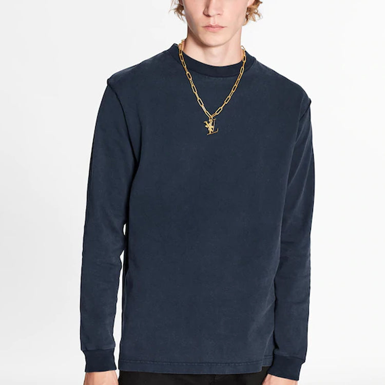 LOUIS VUITTON LV Long Sleeve With Ribbed Cuffs For Men Blue 1A8HBB