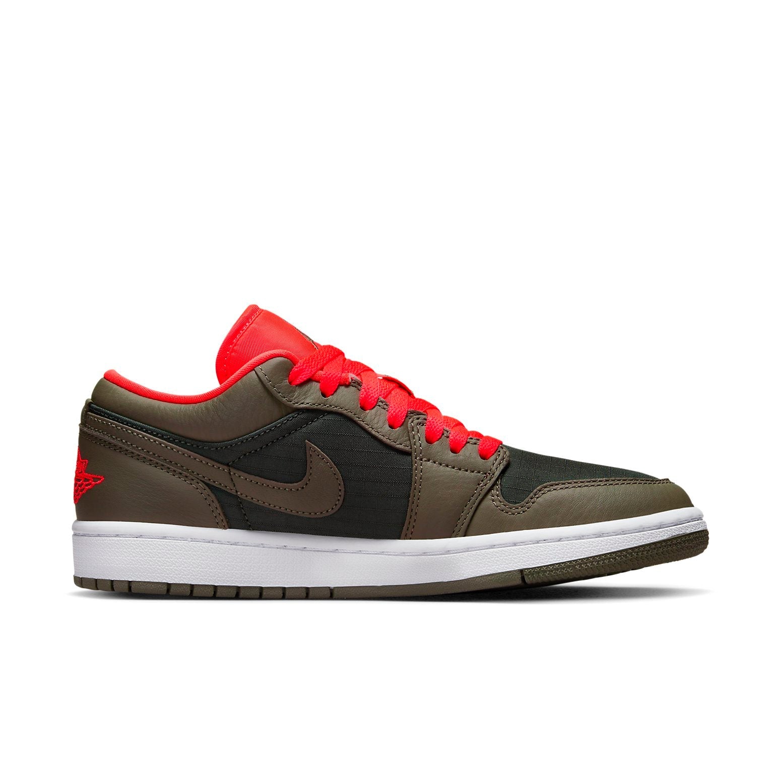 (WMNS) Air Jordan 1 Low SE 'Newsprint Olive Grey ' DQ6076-002
