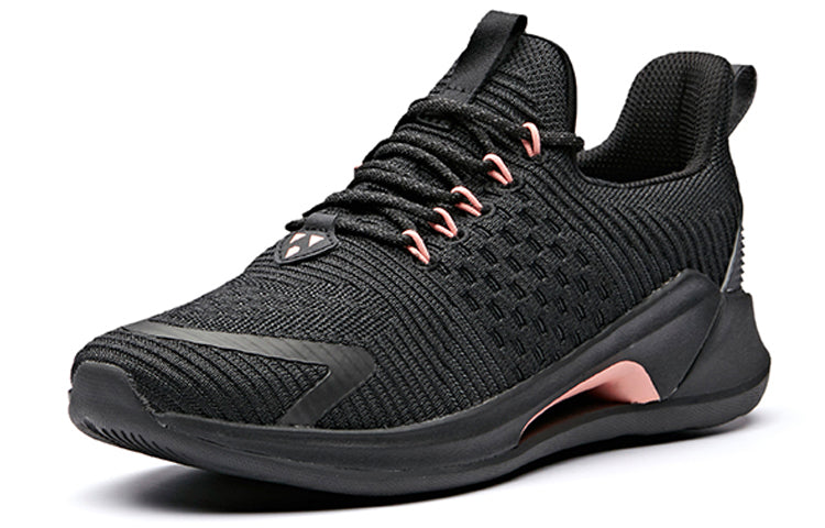 (WMNS) ANTA Running Series Sneakers 'Black Pink' 12917788-1