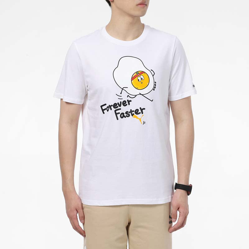 PUMA Club Graphic T-Shirt 'White' 533197-02