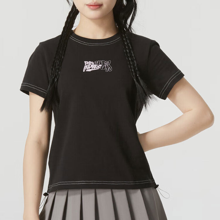 (WMNS) PUMA Graphic Short Top 'Black' 626865-01