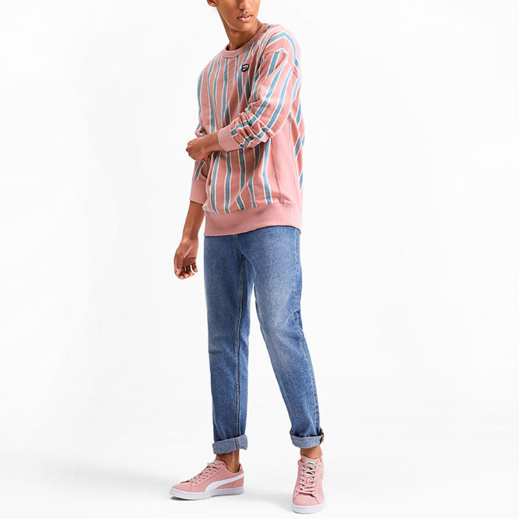 PUMA Downtown Long Sleeve Sweater 'Pink Blue' 596029-14
