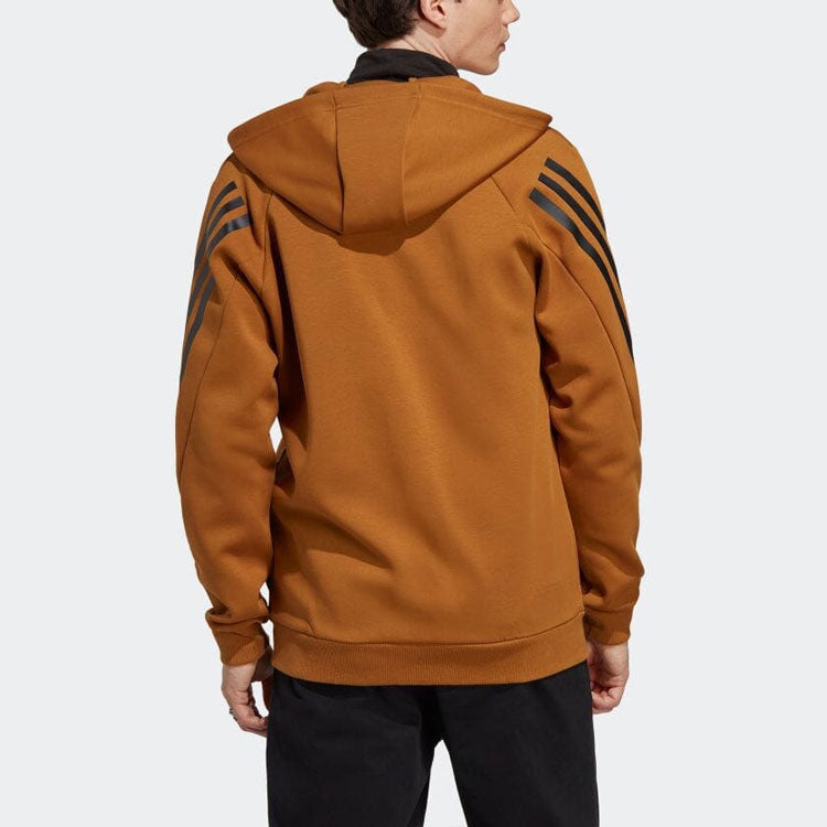 adidas Future Icons 3-Stripes Full-Zip Hoodie 'Bronze Strata' IC8260