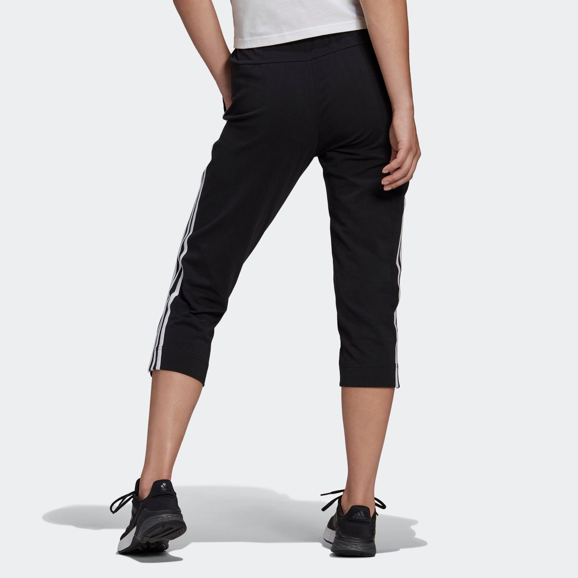 (WMNS) adidas Essentials Single Jersey 3/4 Pants Asia Sizing 'Black' GM5539