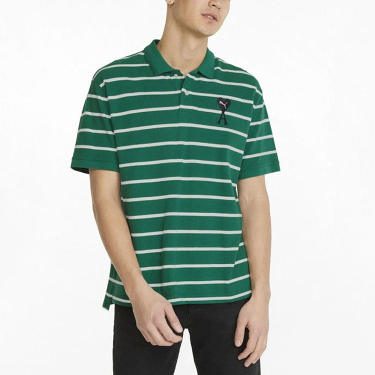 PUMA X Ami  Short Sleeve Polo Shirt 'Green' 534067-96