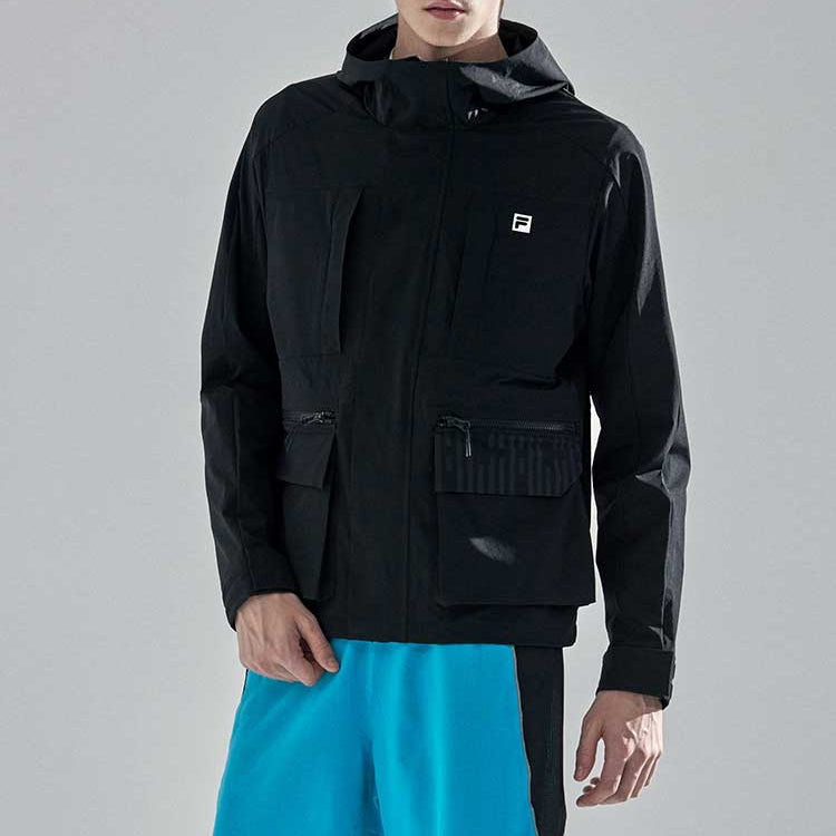 FILA Athletics Cargo Woven Zipper Jacket Black A11M031712F-BK