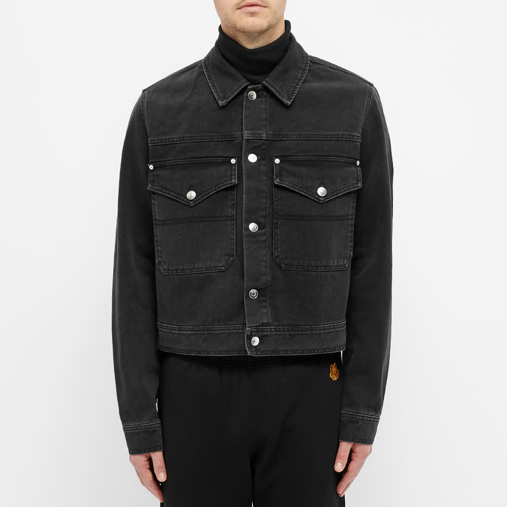 Men's KENZO Cotton Denim Long Sleeves Jacket Black FA65DB5302ED-99