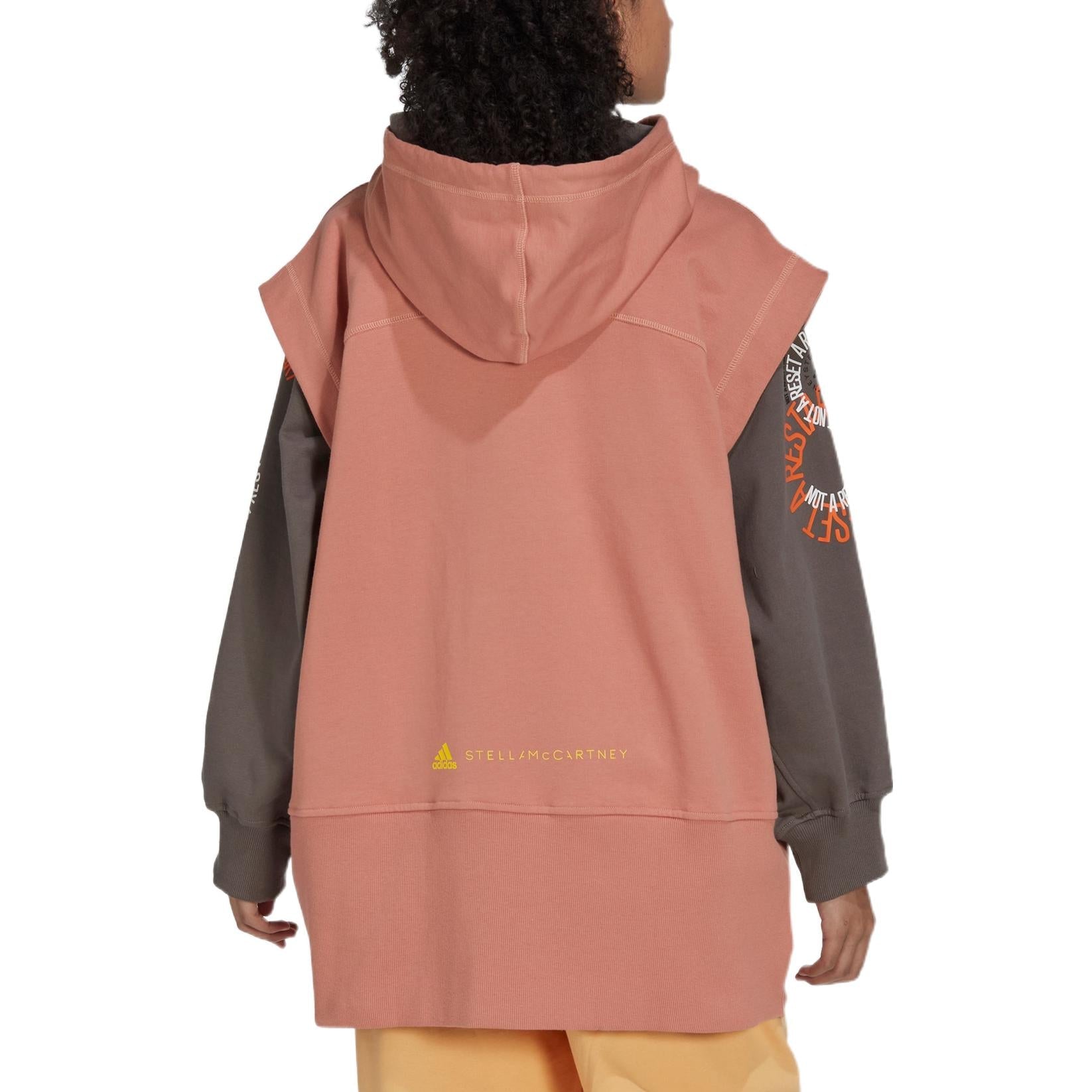 adidas Logo Alphabet Printing Pattern Zipper Hooded Short Sleeve Pink Red IB5903