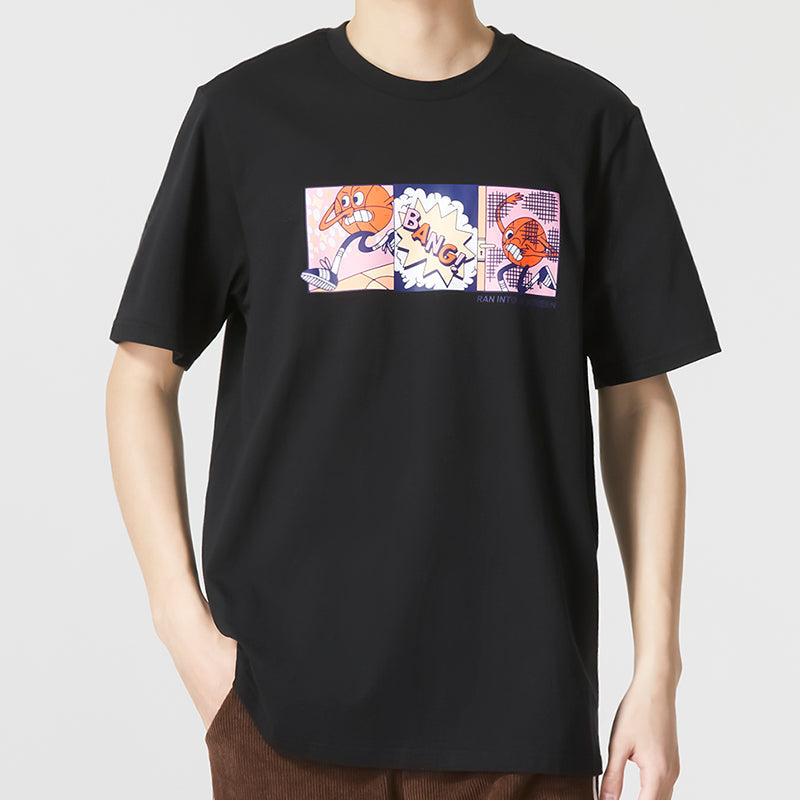 adidas Lil' Stripe Basketball Graphic Tee 'Black' IC1867