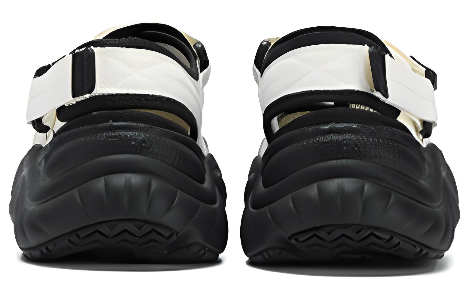 (WMNS) FILA FUSION Conch Sandals 'White Black' T12W321401FWB