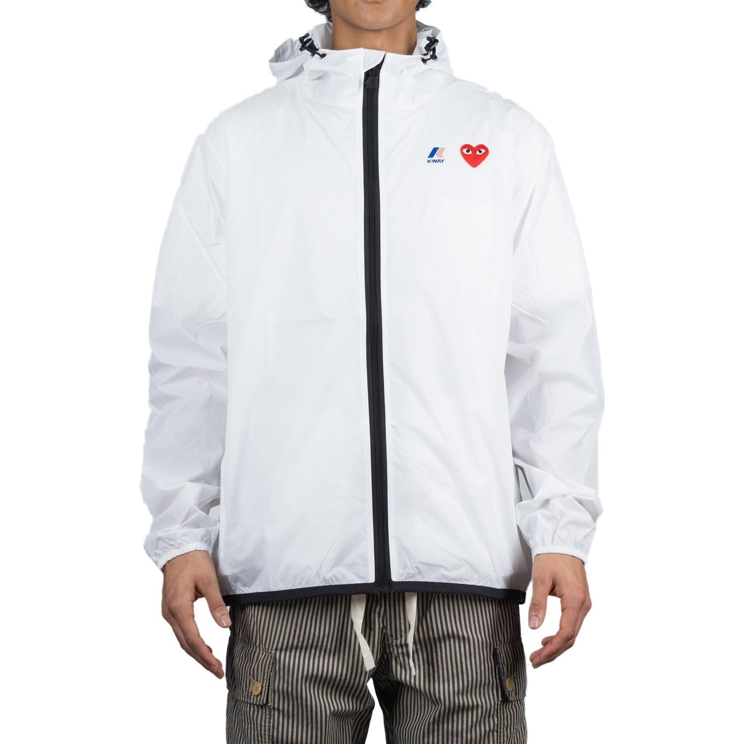 COMME des GARCONS PLAY x K-WAY Jacket Full Zip 'White' P1J501-WHITE