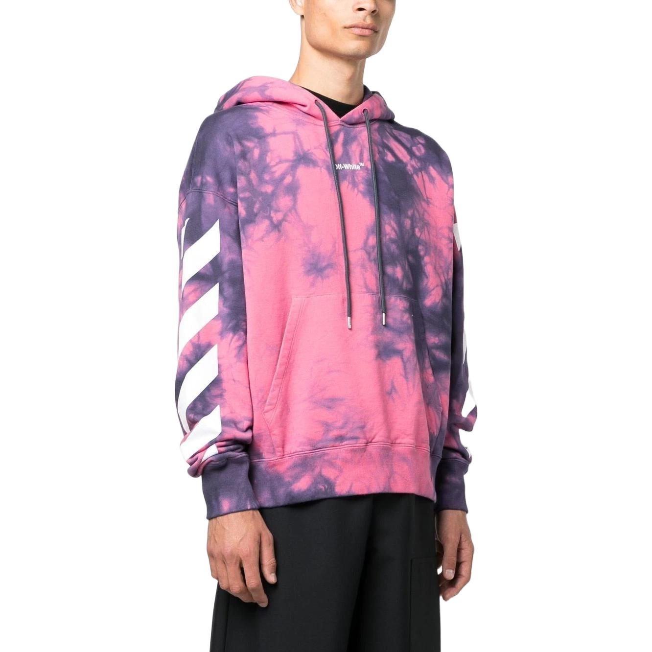Off-White Arrows tie-dye Hoodie 'Pink' OMBB085F22FLE0103401